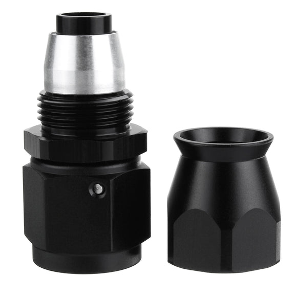 AN-8 Straight Fast Flow Swivel Seal Oil Fuel Hose End Fitting Adapter Black