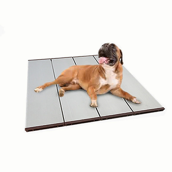 Foldable Hollow Pet Cooling Mat Dog Cooler Mat Ventilated Aluminum Alloy Material Pet Bed
