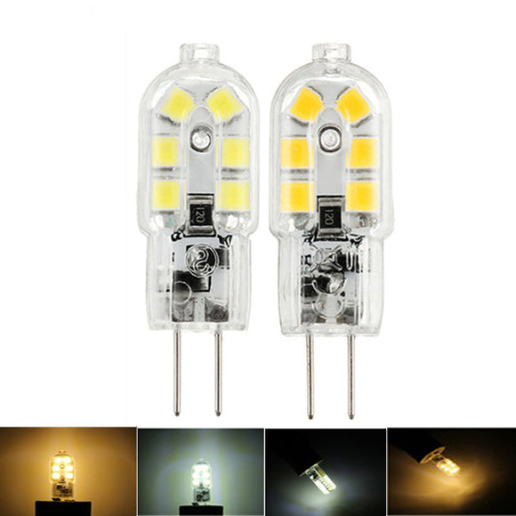 Dimmable G4 2W SMD2835 12LEDs Warm White Pure White Light Bulb DC12V