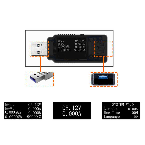 FNB08 32V 96W USB3.0 USB Tester DC Digital Voltmeter Amperimeter Current Voltage Meter Amp Volt Ammeter Detector