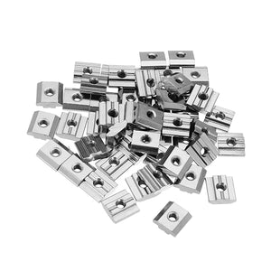 Machifit 50pcs M5 T Sliding Nut Carbon Steel Zin Plated T Sliding Nut for 3030 Aluminum Profile