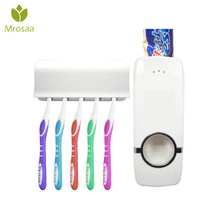 Automatic Toothpaste Squeezer Dispenser Bathroom Automatic Toothpaste Dispenser Squeezer Toothbrush Holder Set