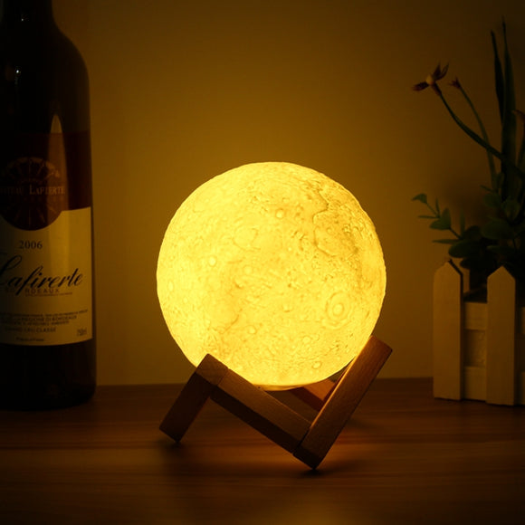 13cm Magical Tap Sensor Moon Lamp USB Charging Rechargable Luna LED Night Light Gift