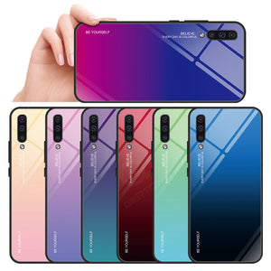 Bakeey Gradient Tempered Glass Protective Case For Samsung Galaxy A50 2019 Scratch Resistant Back Cover