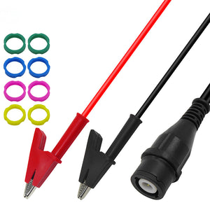 P1205 Fully Insulated BNC Alligator Clip Connection Line 50 Ohm Impedance Q9 Joint RG58 Coaxial Cable Crocodile Clamp