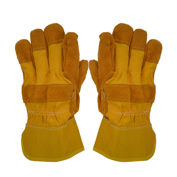 KALOAD Cowhide Leather Welding Gloves Wearproof Cut-Resistant Anti-stab Security Protection Fitness