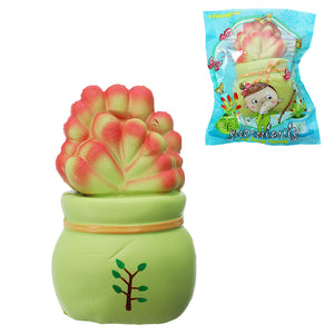 Vlampo Licensed Slow Rising Squishy Potted Succulents Lucky Plant