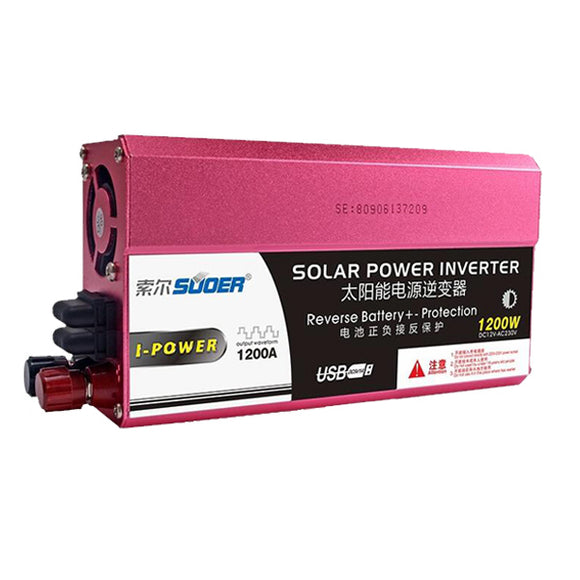 Suoer 1200W 12V To 240V Car Power Volt  Inverter Converter USB Port Corrected Wave