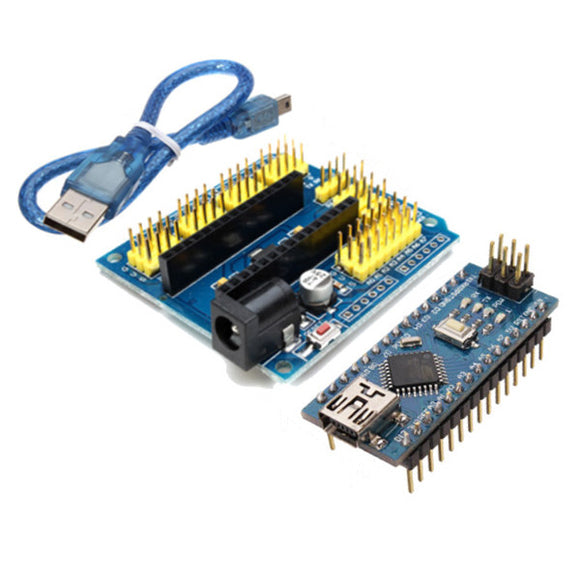 UNO Expansion Board + ATmega328P Nano V3 Improved Version With USB For Arduino