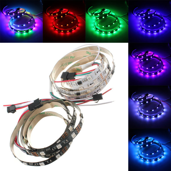 1M 9.6W DC 12V WS2811 48 SMD 5050 LED RGB Changeable Flexible Strip Light Individually addressable