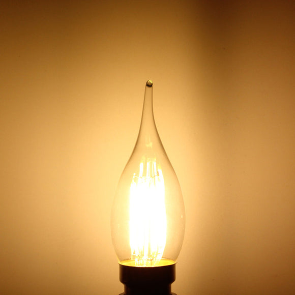 B22 C35 4W COB White/Warm White  Filament Bulb Edison Retro Glass Lamp Non-Dimmable AC 220V