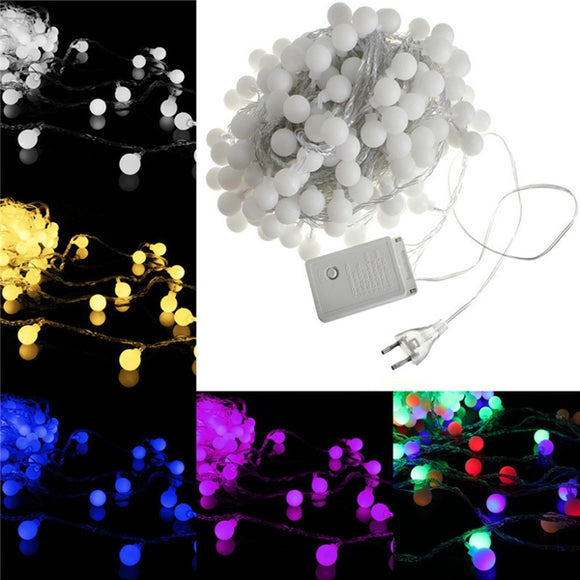 New 20m 200 LED Colourful Ball String Fairy Light Wedding Party Christmas Garden Decor