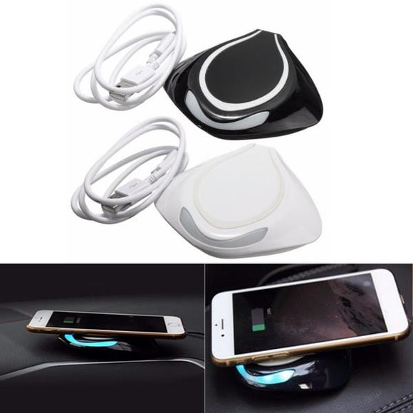 Devil Fish Wireless Car USB Power Charger Fast Charging Pad Mat For iPhone Samsung LG Phone HTC