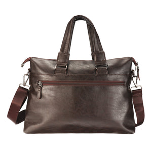 Men Crossbody Bag Leather Shoulder Tote Handbag Purse Satchel Bag For Business Trip Outdoor Travel