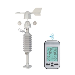 WS2032 Digital Weather Station RF 433MHz Wireless Meteorological Instrument Weather Forecaster with Dual-Mount Wind Sensor and Direction Sensor