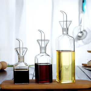 125-500ml Olive Oil Glass Dispenser Vinegar Pourer Bottles Kitchen Cooking Tool