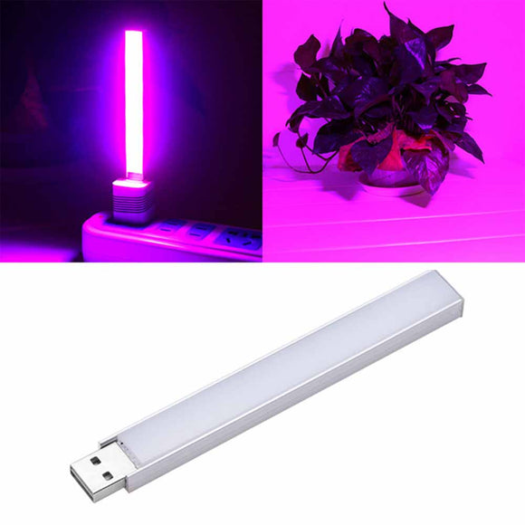 2.5W 14 LED USB Full Spectrum Red: Blue 10:4 Grow Light for Indoor Hydroponic Flower Plant DC5V