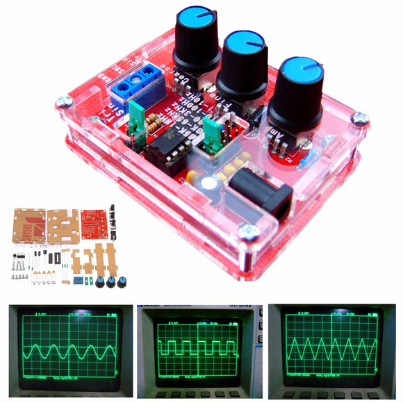 XR2206 Signal Function Generator DIY Kits + Case Sine Triangle Square 1Hz-1MHz