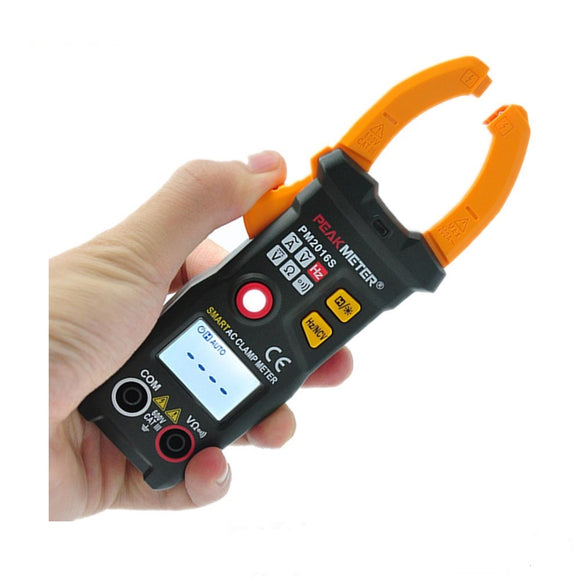 PEAKMETER PM2016S 6000 Counts True RMS Multimeter NCV Test V/A/ Auto Scan Clamp Meter