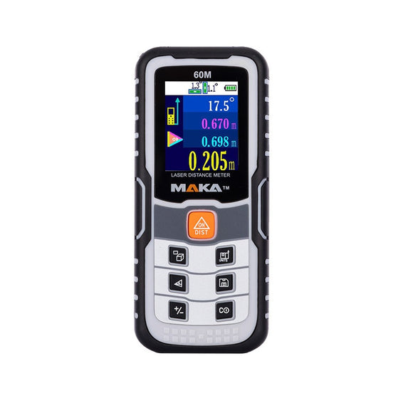 MAKA MK6 Digital Laser Rangefinder High Precision Color Screen Infrared Measurement 60/100M Handheld Laser Distance Meter Range Finder