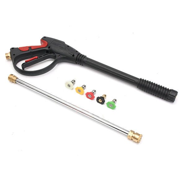 Pressure Washer Gas Power Gun Car Cleaning Lance/Wand Kit & 5 Spray Tips 4000PSI
