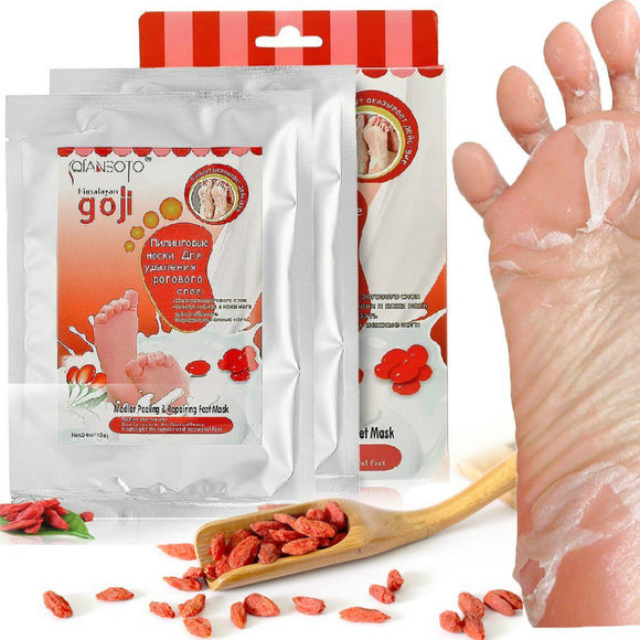 2 Pairs Goji Berry Extract Foot Peel Mask Natural Wolfberry Exfoliating Feet Anti Fungal Milk