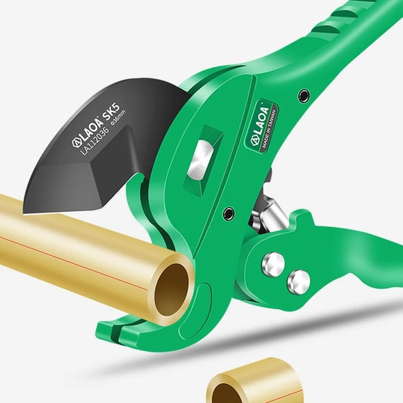 LAOA Pipe Cutter 36-42mm Pipe Scissors SK5 Material with Treatment Ratchet PVC/PE/VE Pipe Cutter Scissors