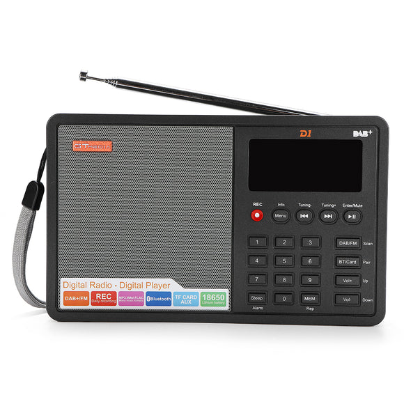 GTMEDIA D1 DAB Receiver Portable Digital DAB+ FM Full Band Stereo Radio