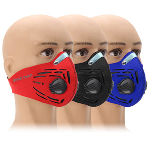 Activated Carbon Air Filter Dustproof Mask Half Face Cycling Sport Training Mask Outdoor Mask