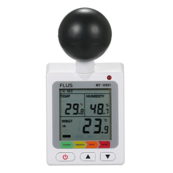 FLUS MT-HS01 WBGT + HI Heat Index Checker Stress Meter Air Globe Temperature Humidity Tester