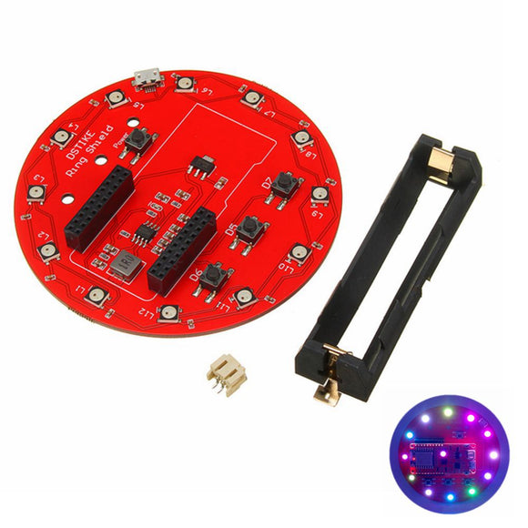 WS2812B Ring Shield For Arduino 18650 battery charger Li-battery charger RGB LED Expansion Board