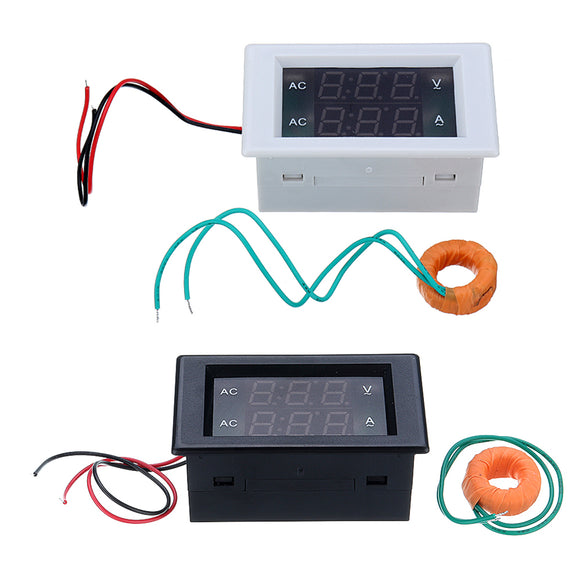 AC Three-phase 300V 10A LED Dual Display AC Voltmeter Current Meter Digital Display