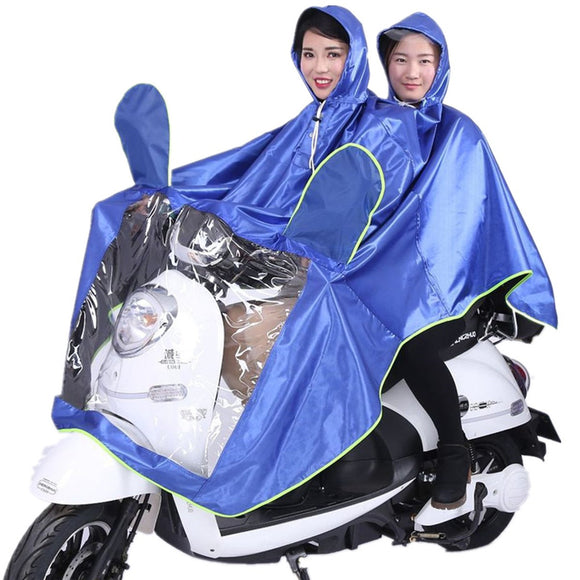 Waterproof Double Person Poncho Raincoat Rain Coat Motorcycle Scooter Rain Cape