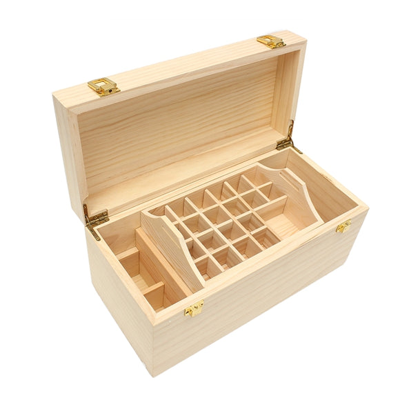 49 Grids Double layer Wooden Bottles Box Container Storage for Essential Oil Aromatherapy