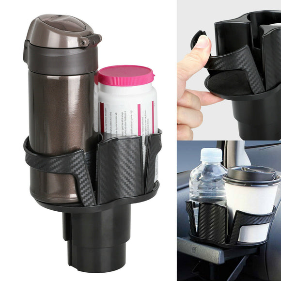 2 in 1 Auto Truck Car Seat Cup Holder Valet Beverage Can Food Drink Bottle Mount Stand Storage Organizer