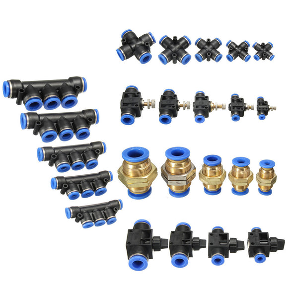 Pneumatic Connector Pneumatic Push In Fittings for Air/Water Hose and Tube All Sizes Available