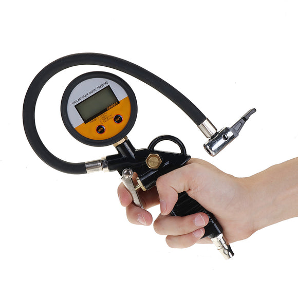 Car Auto Digital Tire Pressure Gauge Meter Car Tyre Inflator Tool 220PSI