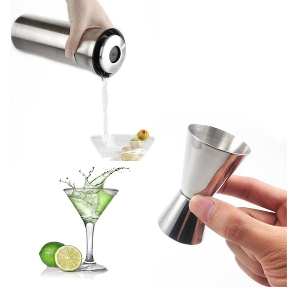 Stainless Steel Double Single Shot Measure Jigger Spirit Bar Cocktail Drink Cup