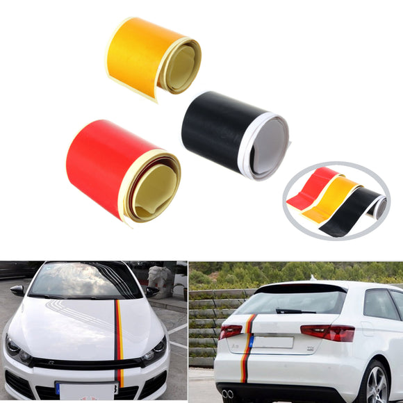 3.6M Car PVC Sticker Germany Flag Stripes Decal Self-adhesive Removable
