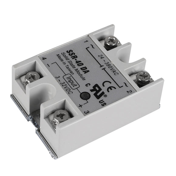 24V 40A Single Phase SSR-40 DA Solid State Relay Module For 3D Printer Parts