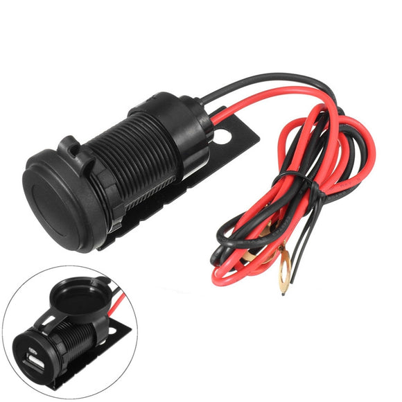 12V 1A Motorcycle USB Socket Charger with Waterproof Cap For BMW