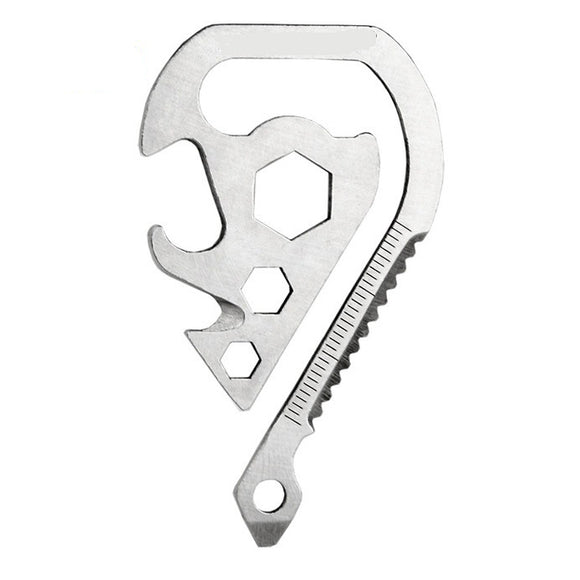 Outdoor EDC Portable Gadgets Multi-function Key Holder Saws Bottle Opener Steel Stainless Hex Wrench