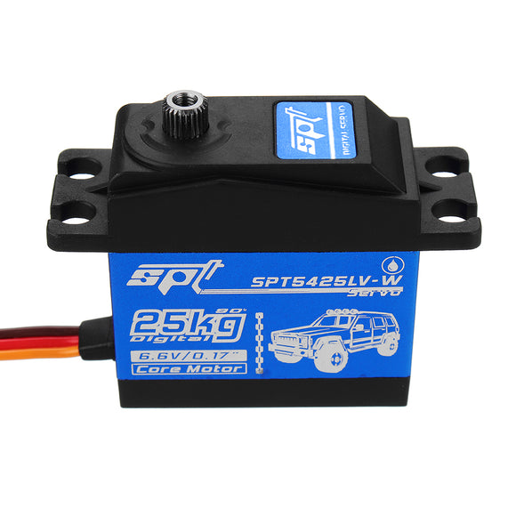 SPT Servo SPT5425LV-W 25KG 90 Digital Servo Metal Gear Large Torque Waterproof For 1:8 1:10 RC Robot Car Boat