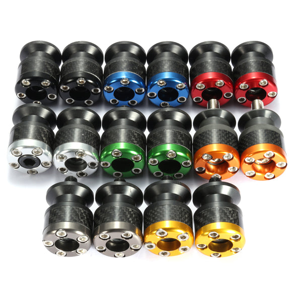 10mm CNC Universal Motorcycle Swing Arm Sliders Spools Paddock Stand Bobbins