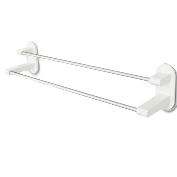 XIAOMI 8H Towel Rack Holder WHITE 3M Tape Double Rod Storage