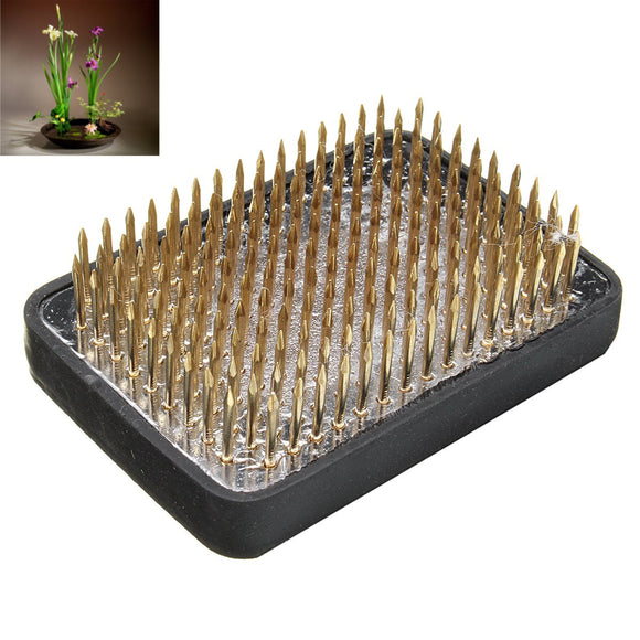 67x49mm Rectangle Japanese YUUKA Ikebana Brass Kenzan Needle Flower Frog