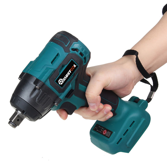 800N.M Cordless Electric Impact Wrench With 3 LED Light For Makita 18V Battery
