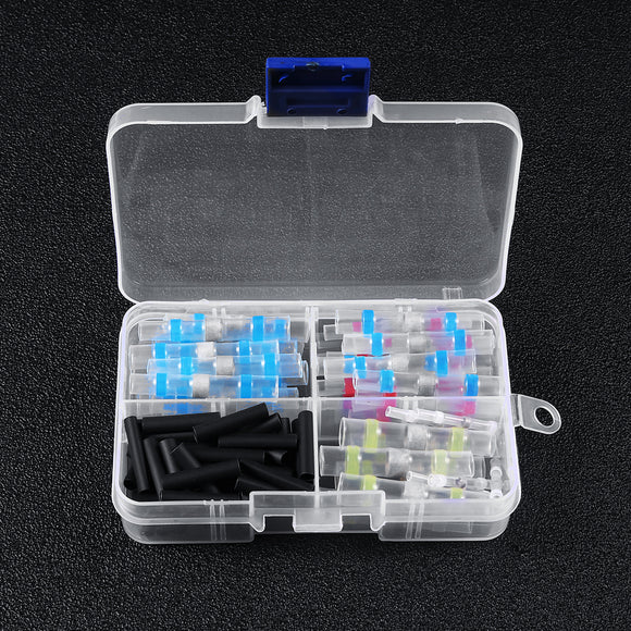 102Pcs Heat Shrink Mix Solder Tube Sleeve Waterproof Wire Splice Connector Kit