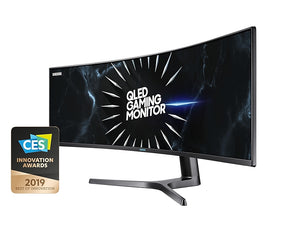 Samsung RG90 Curved , 49" dual QHD Curved gaming QLED ( 1800R curvature ) display