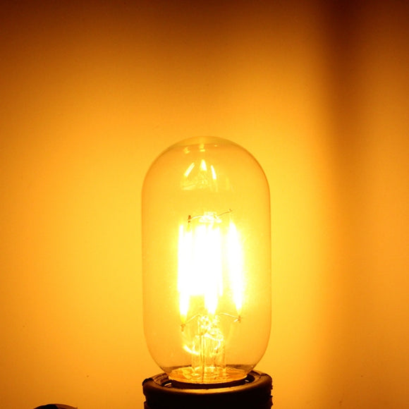 E27 4W T45 COB LED Vintage Antique Retro Edison Clear Glass Warm White Light Bulb AC 220V